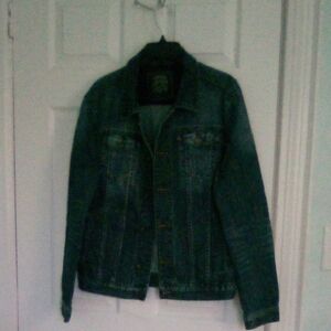 Classic Dark Blue Denim Jacket. By:XIOS NEW YORK. Size Large